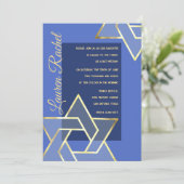 Invitation N'importe quel Bat mitzvah de couleur Grande étoil (Debout devant)