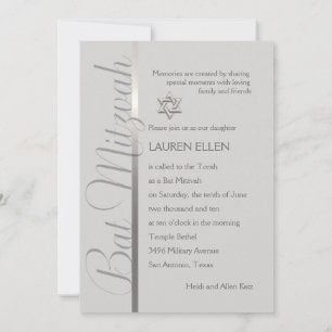 Invitation N'importe quel Bat mitzvah d'invitation couleur