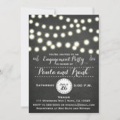 Invitation N'importe quel événement Chalkboard String Lights  (Devant)