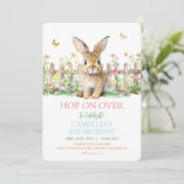 Invitation N'Importe Quel Événement - Lapin Anniversaire Baby (Debout devant)