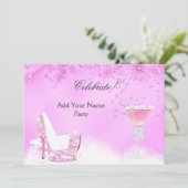 Invitation N'importe quel événement Pink Margarita High Heins (Debout devant)