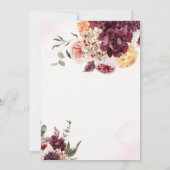 Invitation N'IMPORTE QUEL ÉVÉNEMENT - Vin Verre Floral Invita (Dos)