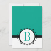 Invitation N'importe quel Mariage de monogramme couleur perso (Dos)