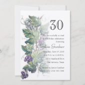 Invitation N'Importe Quel Nombre Anniversaire Grapevine D'Inv (Devant)