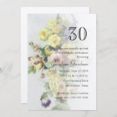 Invitation N'Importe Quel Nombre Fleurs D'Invitation Annivers (Devant / Derrière)