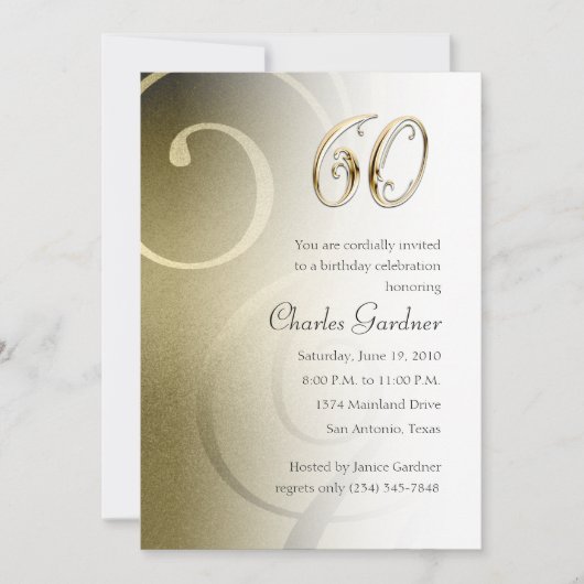 Invitation N'importe quel numéro Anniversaire (Devant)