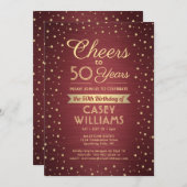 Invitation N'IMPORTE QUEL Oeuvre D'Anniversaire Brossé Bourgo (Devant / Derrière)