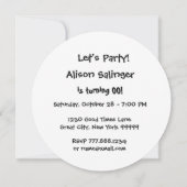 Invitation N'importe quel ROUGE moderne de fête (Dos)