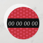 Invitation N'importe quel ROUGE moderne de fête (Devant / Derrière)