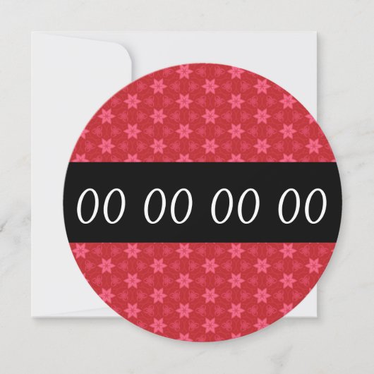 Invitation N'importe quel ROUGE moderne de fête (Devant)