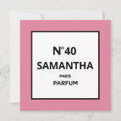 Invitation N'IMPORTE QUELLE ANNÉE Design Bouteille de parfum  (Devant)