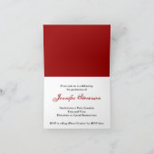 Invitation N'Importe Quelle Année~ Jolie Rouge/Blanc Damas Gr (Intérieur)