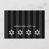 Invitation N'importe quelle bande de couleur Argent Étoiles d (Devant)