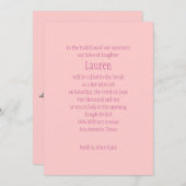 Invitation N'importe quelle couleur avec Hamsa Orné (Devant / Derrière)