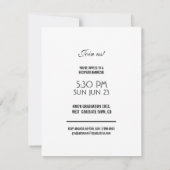 Invitation N'importe quelle couleur de la photo (Dos)