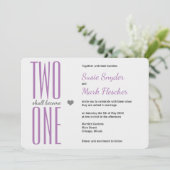 Invitation N'Importe Quelle Couleur Deux Devient Une Bible Fa (Debout devant)