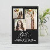 Invitation N'Importe Quelle Couleur Moderne Minimal Sweet 16  (Debout devant)