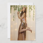 Invitation N'Importe Quelle Couleur Moderne Minimal Sweet 16  (Dos)