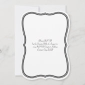 Invitation N'importe quelle couleur simple double bordure Mar (Dos)