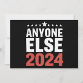 Invitation N'Importe Qui D'Autre Campagne Électorale 2024 Pol (Devant)