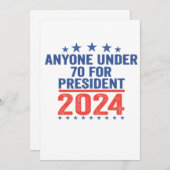 Invitation N'importe qui de moins de 70 ans pour le président (Devant / Derrière)