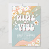 Invitation NINE est Vibe Daisy Hippie les années 70 Retro Ann (Devant)