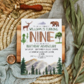 Invitation Nine Explorer Boy Birthday