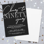 Invitation Ninety Black 90th Birthday Party