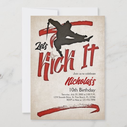 Invitation Ninja (Devant)