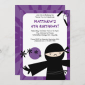 Invitation Ninja à purple puissance (Devant / Derrière)