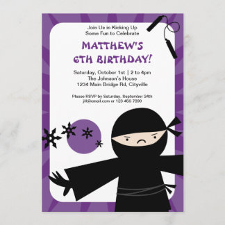 Invitation Ninja à purple puissance