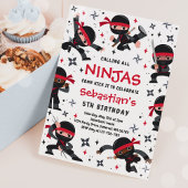 Invitation Ninja Anniversaire Karate Arts Martiaux Anniversai