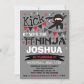 Invitation Ninja Birthday Karate Birthday Party (Devant)