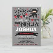 Invitation Ninja Birthday Karate Birthday Party (Debout devant)