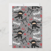 Invitation Ninja Birthday Karate Birthday Party (Dos)