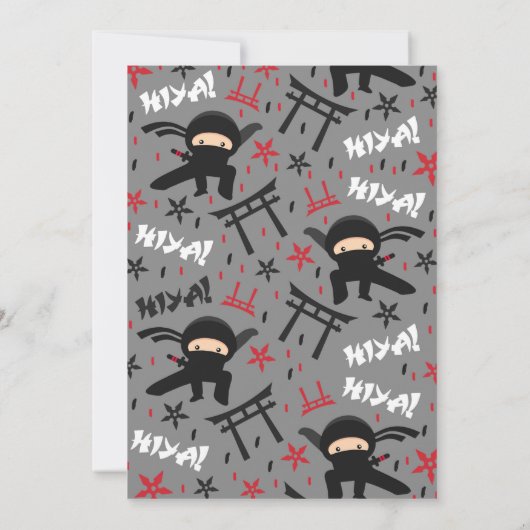 Invitation Ninja Birthday Karate Birthday Party (Dos)