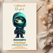 Invitation Ninja Birthday Karate Party