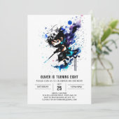 Invitation Ninja Boy Digital Anniversaire (Debout devant)