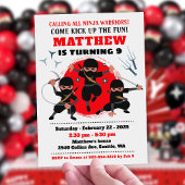 Invitation Ninja fête anniversaire invitation, Karate