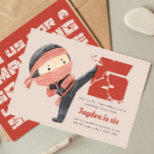 Invitation Ninja fête d'anniversaire, garçons 6e anniversaire