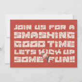 Invitation Ninja fête d'anniversaire, garçons 8e anniversaire (Dos)