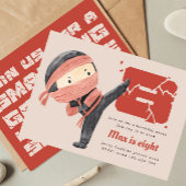 Invitation Ninja fête d'anniversaire, garçons 8e anniversaire