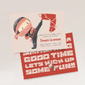 Invitation Ninja fête d'anniversaire, Garçons Karate 7e anniv