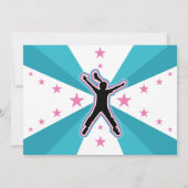 Invitation Ninja Filles guerrières rose Turquoise photo d'ann (Dos)