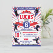 Invitation Ninja Guerrier Anniversaire Cours d'obstacles de f (Debout devant)