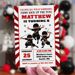 Invitation Ninja invitation, Ninja anniversaire