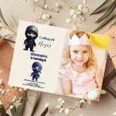 Invitation Ninja Karate Arts martiaux fête d'anniversaire Pho