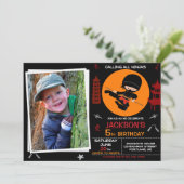 Invitation Ninja party birthday - Ninja Warrior birthday (Debout devant)