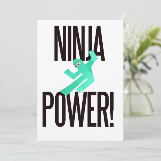 Invitation Ninja Power (Debout devant)