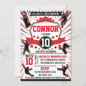 Invitation Ninja Warrior Birthday Party Obstacle Course (Devant)